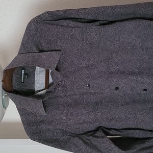 Men button up long sleeve shirt size L